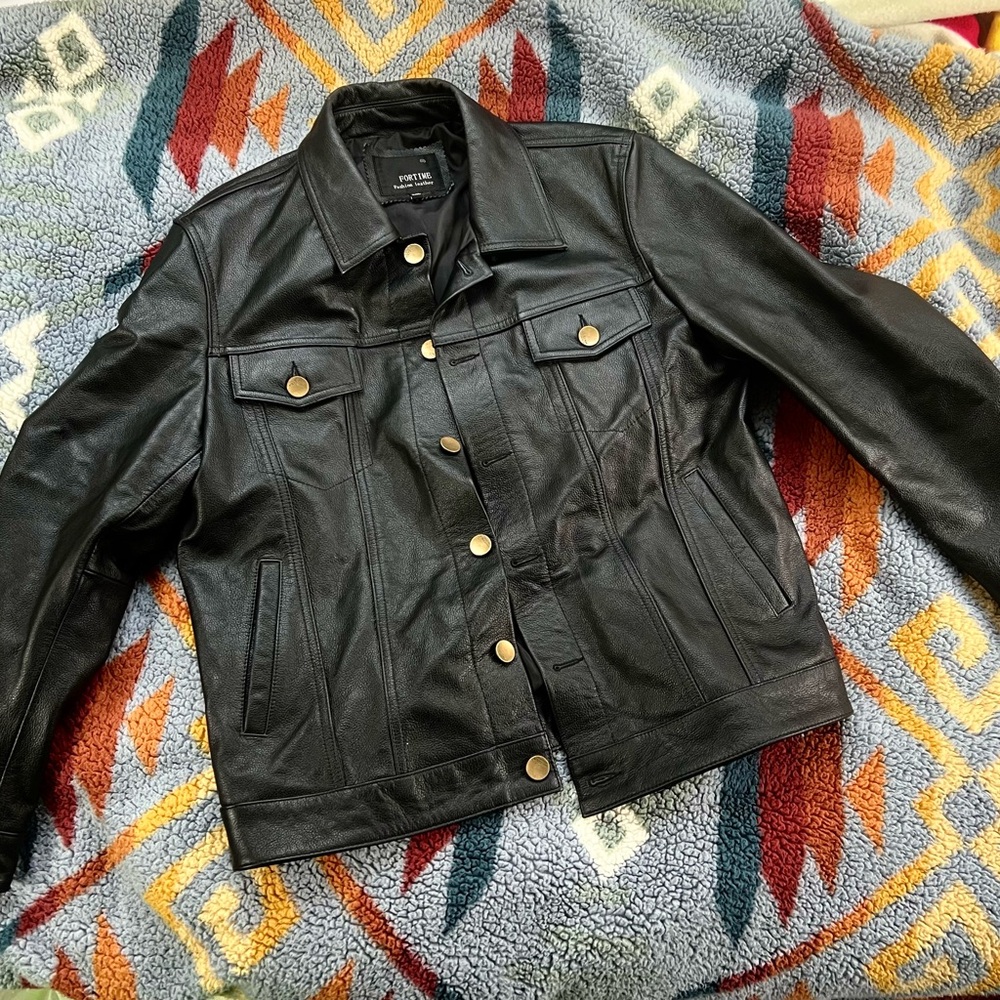 Men's Black Leather Jacket